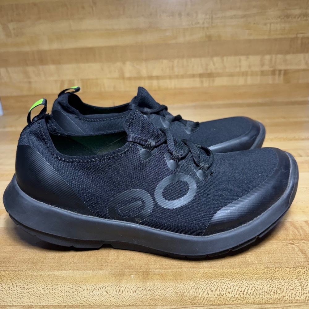 Oofos OOmg Sport LS Low Shoe Black Recovery Sneaker Mens 10.5 1012023-98